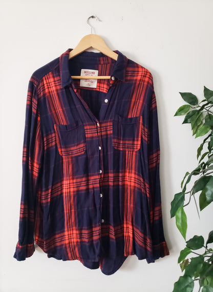 MOSSIMO BLUE AND RED FLANNEL SIZE XXL