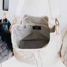Load image into Gallery viewer, Quincy Quilted Crossbody- Cream