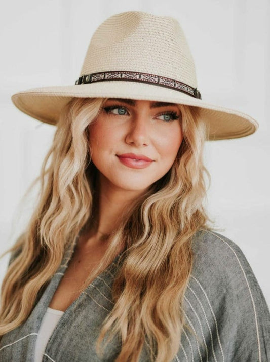 Carolina Packable Sun Hat- Cream