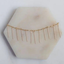 Load image into Gallery viewer, GOLD FRINGE NECKLACE
