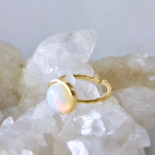 Opalite Solitaire Ring