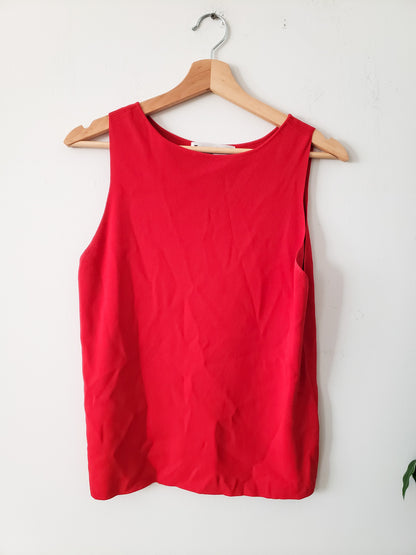 JOSEPH A. RED SHELL TOP SIZE LARGE