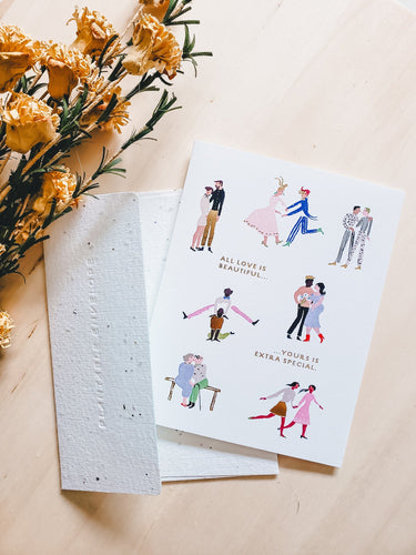 All Love is Beautiful- Wedding & Engagement Card Ellery 